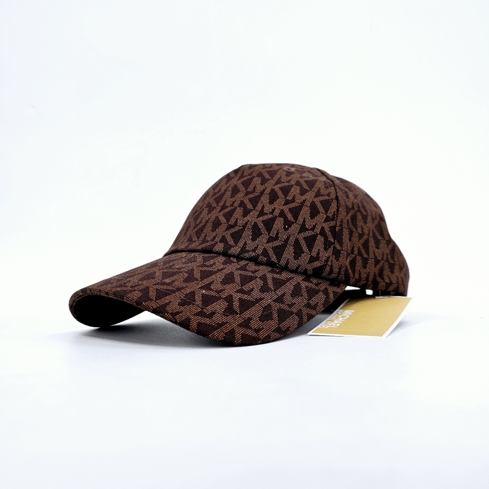 Michael Kors Monogram Logo Print Baseball Cap Women's